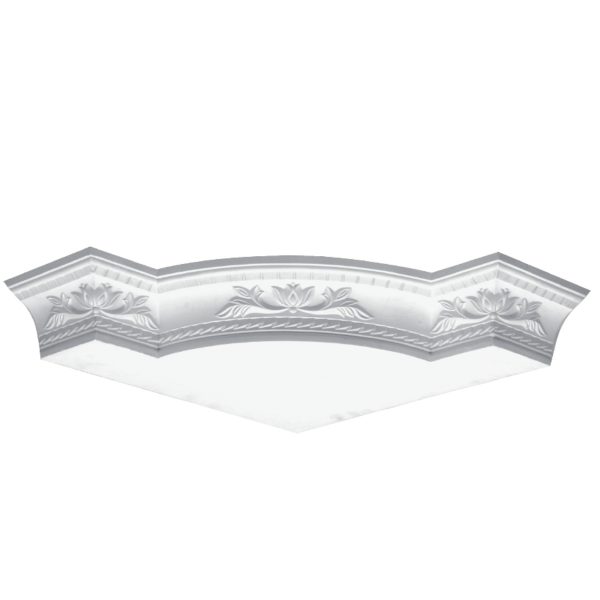 Moulding Corner in Plaster J2052 (515 x 515 x 90 mm)