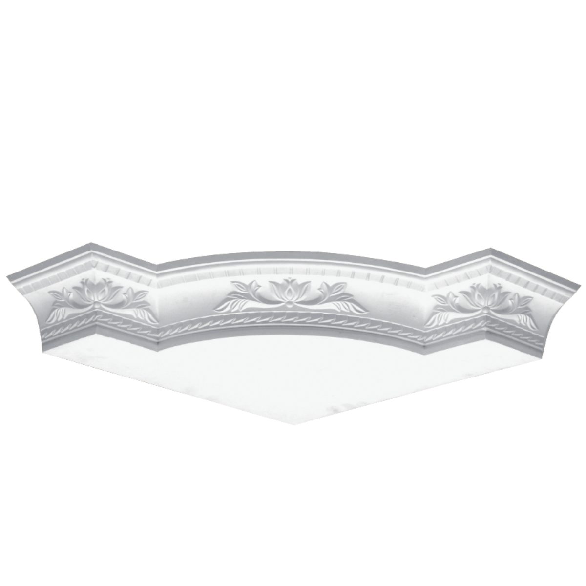 Moulding Corner in Plaster J2052L (527 x 105 mm)