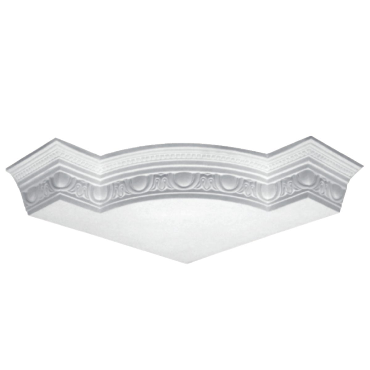 Moulding Corner in Plaster J2088S (520 x 90 mm)