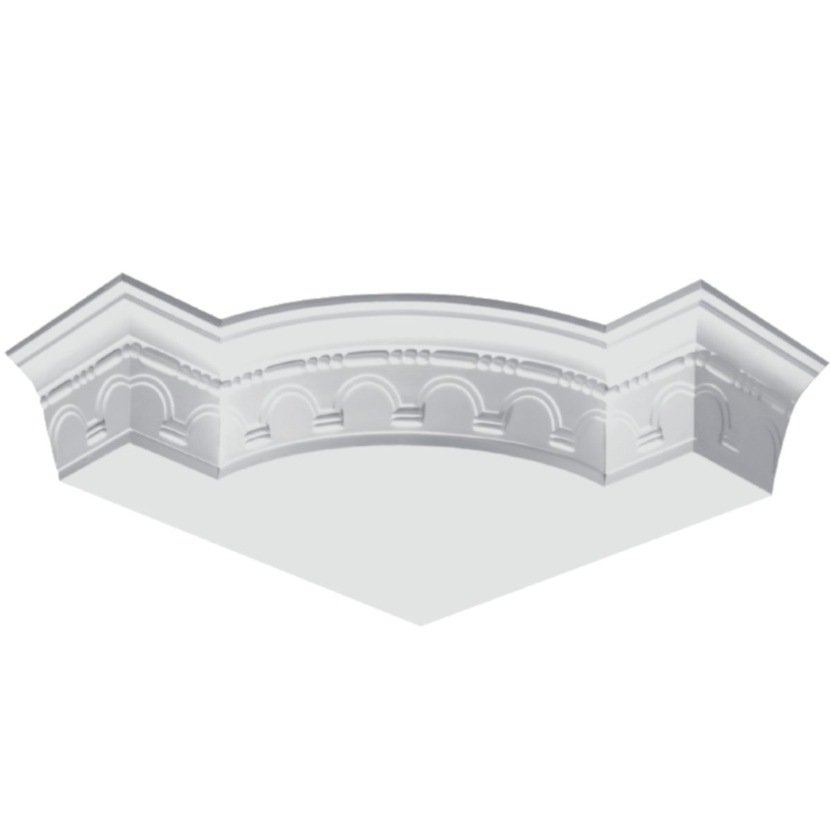 Moulding Corner in Plaster J2105 (530 x 110 mm)