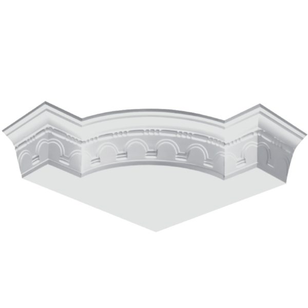Moulding Corner in Plaster J2105 (530 x 110 mm)