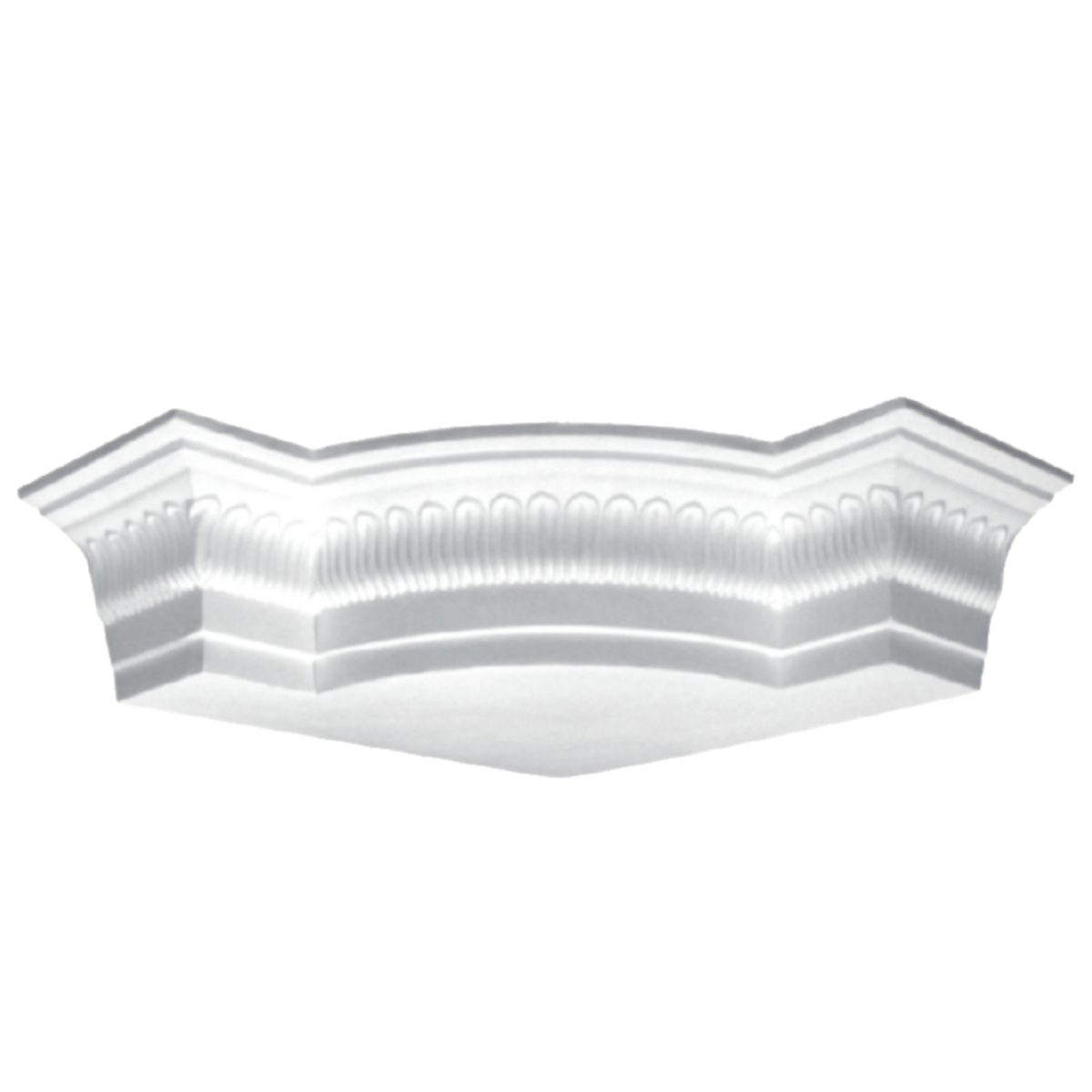 Moulding Corner in Plaster J3083 (560 x 140 mm)