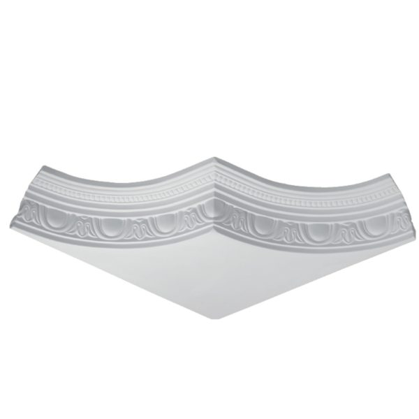 Moulding Corner in Plaster JC2088S (455 x 90 mm)
