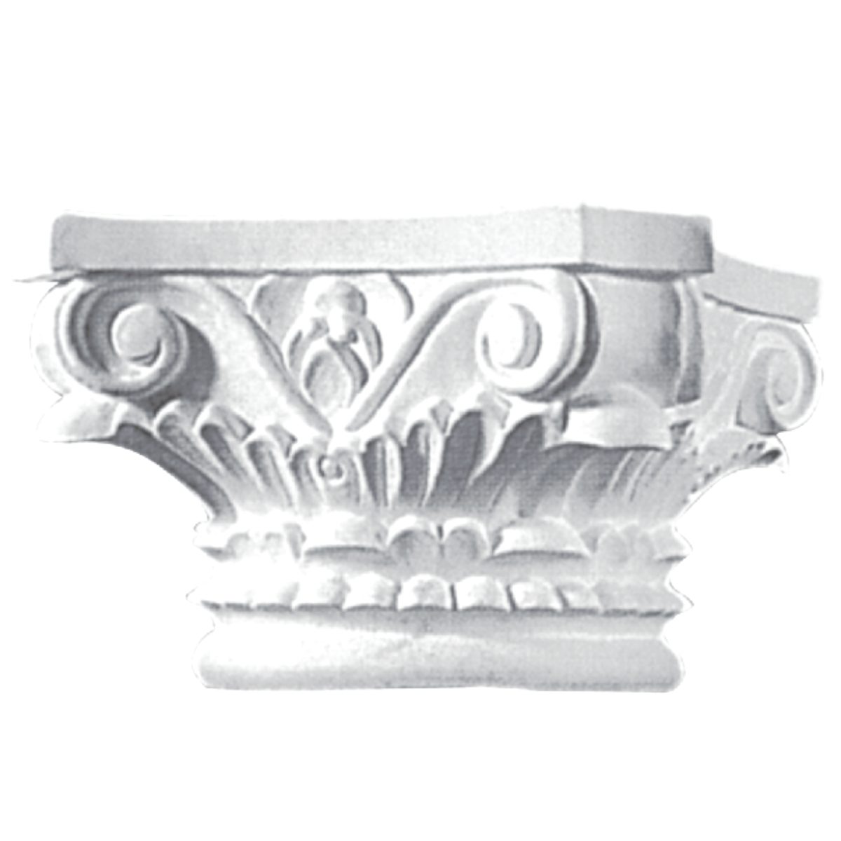Medium Capital in Plaster M18 (250 x 250 x 160 x 150 mm)