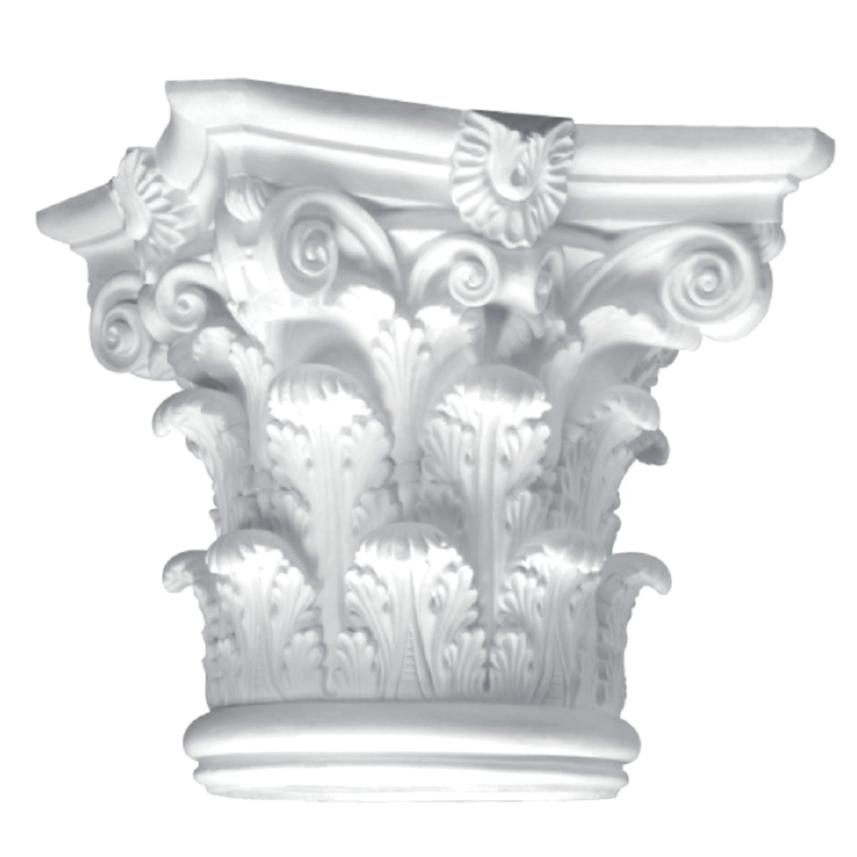 High Capital in Plaster M26 (380 x 380 x 345 x 200 mm)
