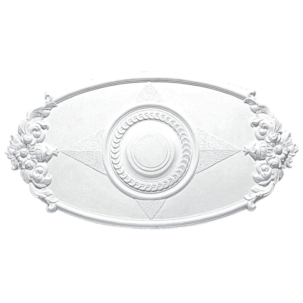 Ceiling Centre in Plaster R1028S (880 x 550 mm)