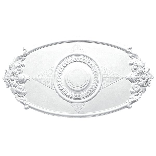 Ceiling Centre in Plaster R1028S (880 x 550 mm)