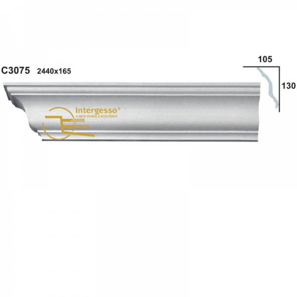 Sanca em Gesso C3075 (2440 x 165 mm)