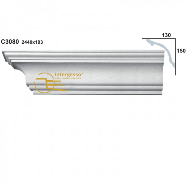 Sanca em Gesso C3080 (2440 x 193 mm)