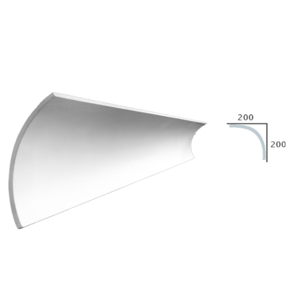 Cornice Moulding in Plaster CB050 (1480 x 283 mm)