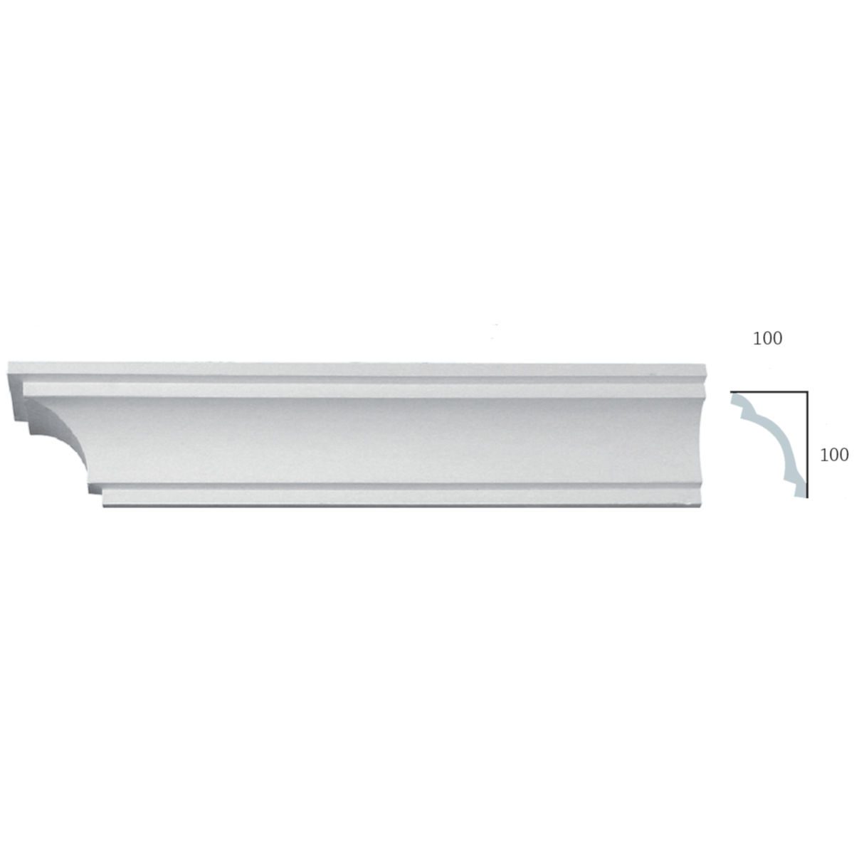 Sanca em Gesso C0071B (2440 x 140 mm)