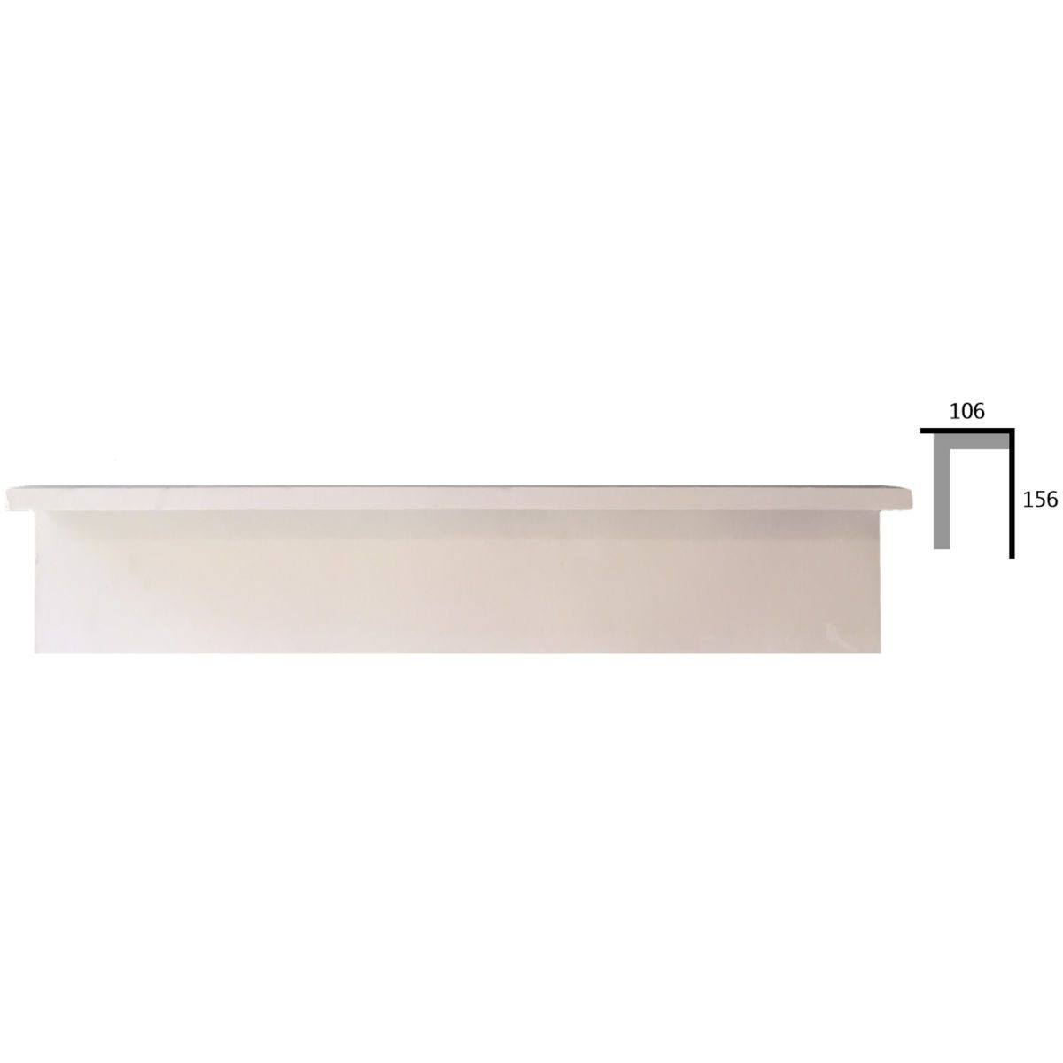 Cornice Moulding in Plaster CB101M (1200 x 156 x 106 mm)