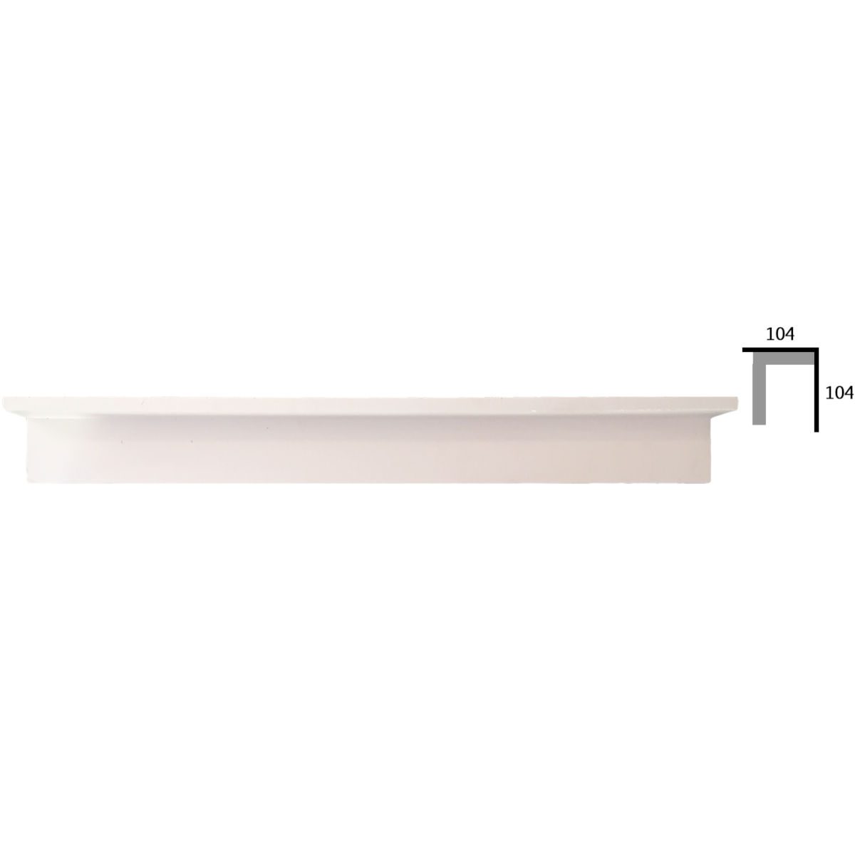 Cornice Moulding in Plaster CB101S (1200 x 104 x 104 mm)