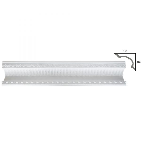 Cornice Moulding in Plaster CB013 (1490 x 275 mm)