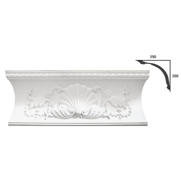 Cornice Moulding in Plaster CB014 (1200 x 475 mm)