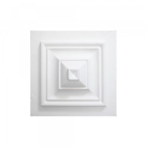 Square Ornament artdecor in Plaster 150x150x35