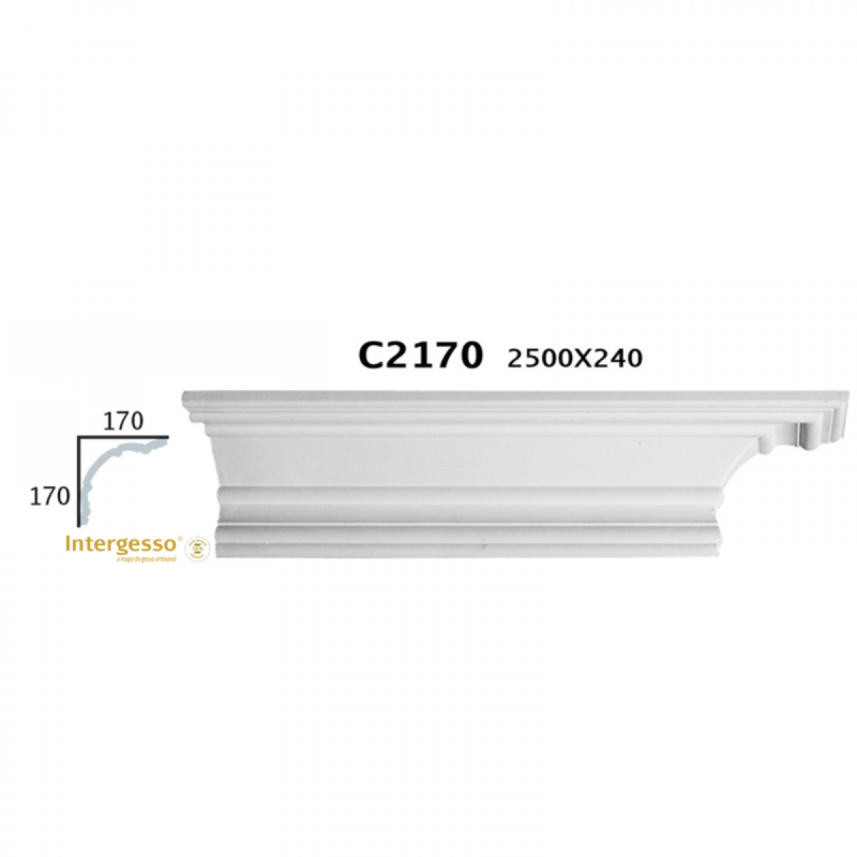 Sanca em Gesso C2170 (2500 x 240 mm)